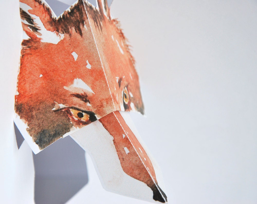 Fox 3D Pop-up Card - Handmade by Squish-n-Chips