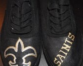 New Orleans Saints Hand Painted Vans