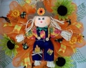 Scarecrow Deco Mesh Wreath