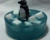 Ice Flow Penguin embedded toy soap bar, choose your own scent by Lavish Handcrafted
