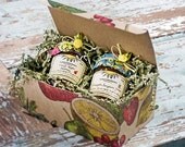 Jam Gift  Box Selection of Two 8 ounce Jars of Strawberry Jam and Spiced Pear Butter