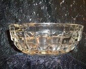 Vintage, Housewares, Tobacciana, Ash Tray, Heavy Glass, Lead Crystal, Masculine, Dental Design, TKSPRINGTHINGS