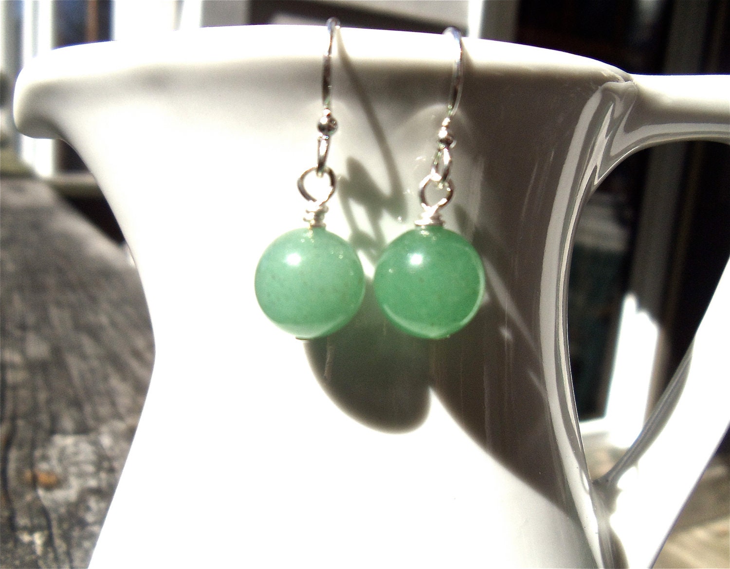 Green Aventurine Earring Drop Style