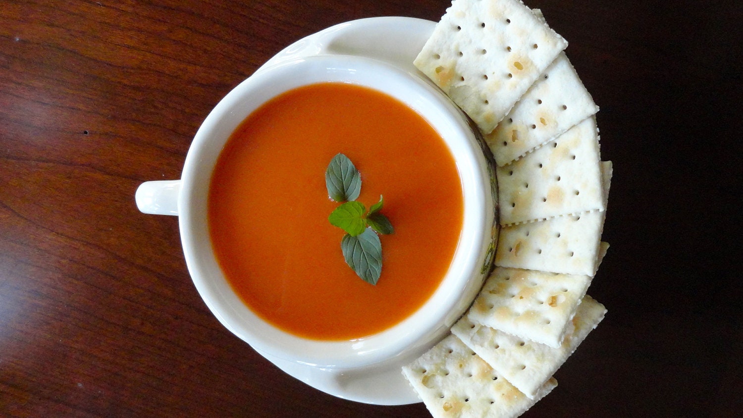 Vintage Soup and Cracker Bowl Mug with Handle