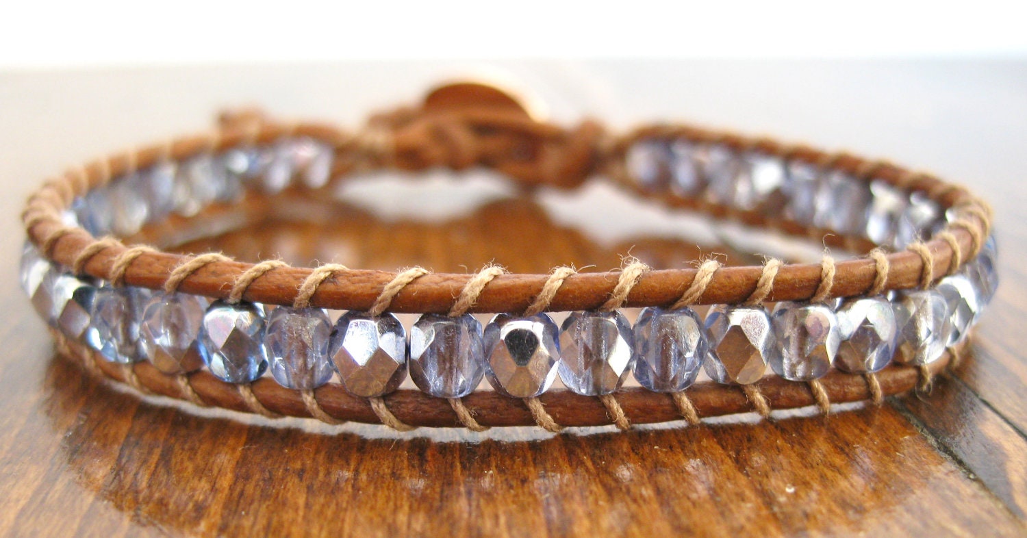 Purple Crystal Wrap Bracelet