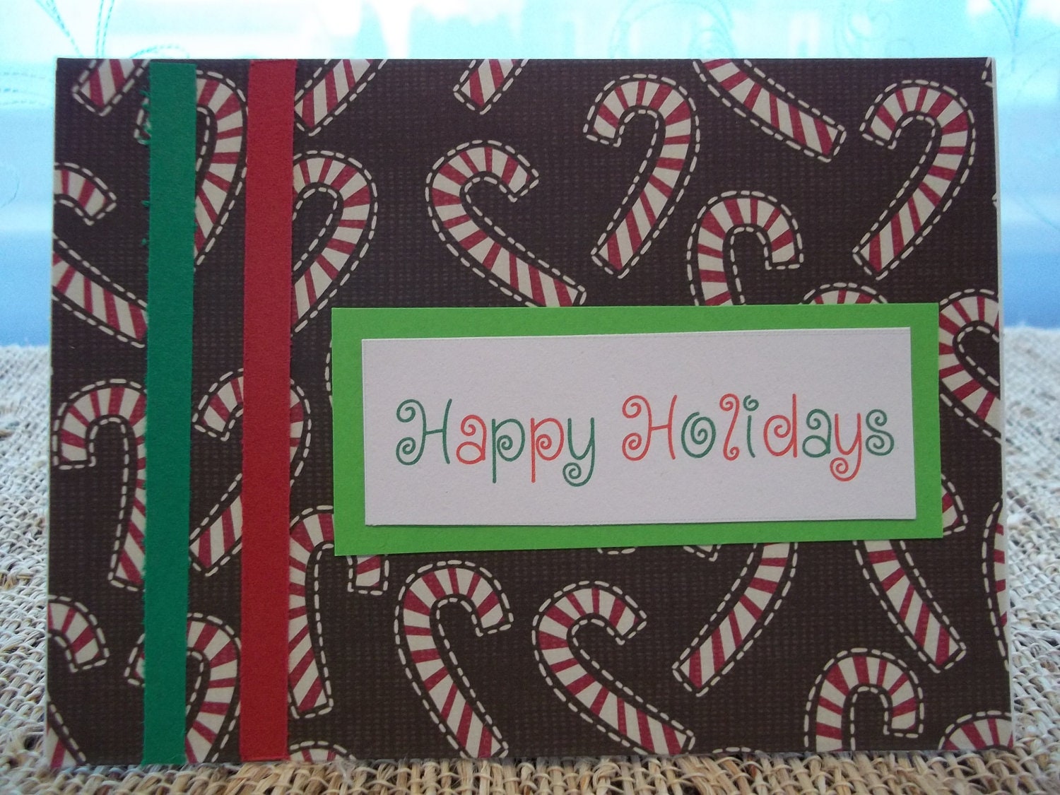SET OF 6 Handmade Christmas Holiday Cards