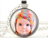 Personalized Necklace - Custom Photo Pendant - Baby Personalized Jewelry - Gifts For Friends Family - Personalized Gift - Glass Dome