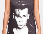 Johnny Depp Shirt Cry Baby Sexy Movie Shirt Women Tank Top Black Shirt Tunic Top Vest Sleeveless Women T-Shirt Size S M