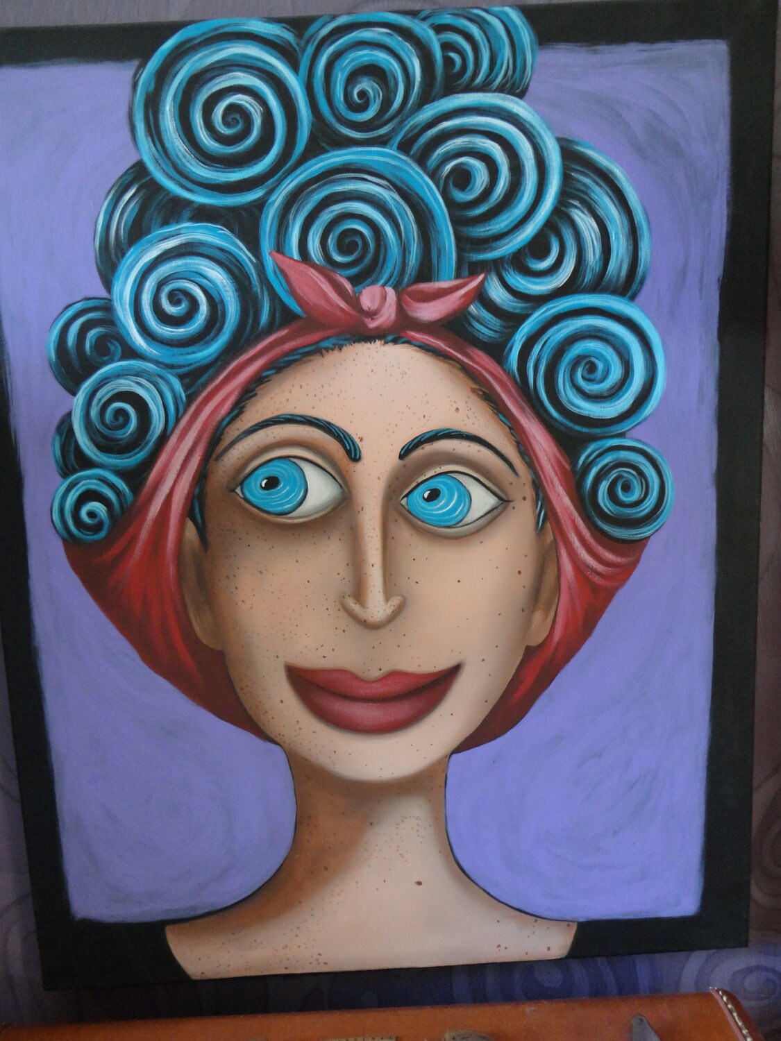 acrylic painting hair