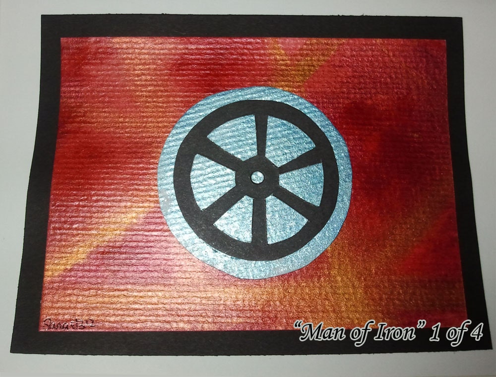 Avengers Iron Man Inspired "Man of Iron" Limited Edition Note Card 1 of 4