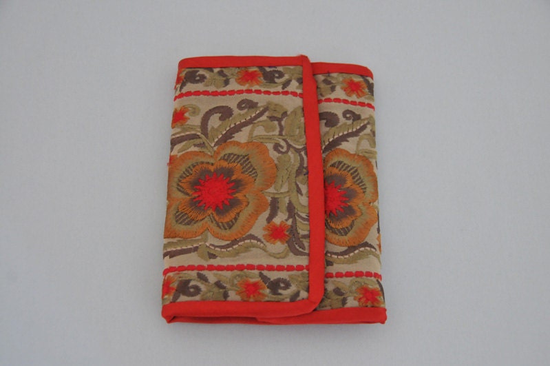 Embroidered and embellished handmade cloth wallets