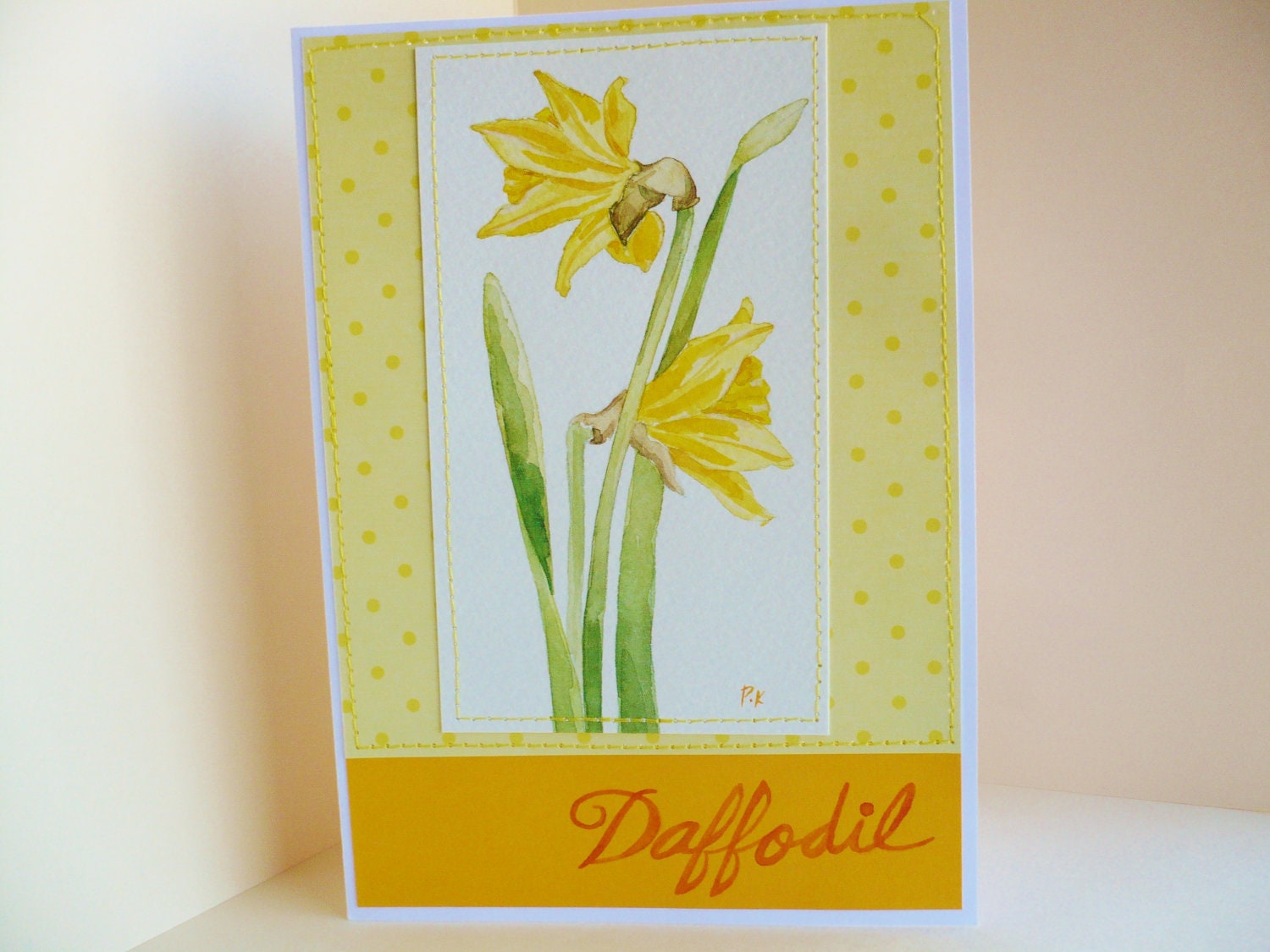 Original art / mother's day / watercolor painting / greeting card / blank note card / any occasion / birthday / flower / daffodil