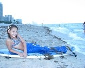 Royal Blue Swimmable Mermaid Tail w/ Monifin (Medium)