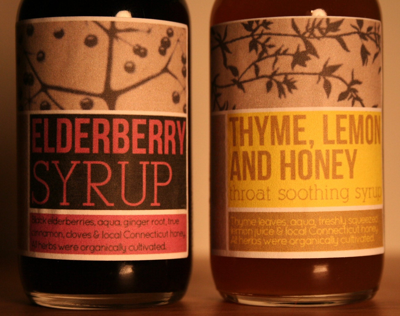 G E T . W E L L /// Elderberry Syrup and Thyme, Lemon & Honey Syrup Duo