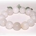 Green Aventurine BoHo Snow Quartz Natural White Round Stretch Bohemian Stacking Bracelet