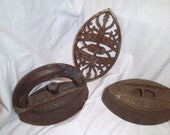 Vintage 1890s - 1900s Hand Held Flat Iron SAD