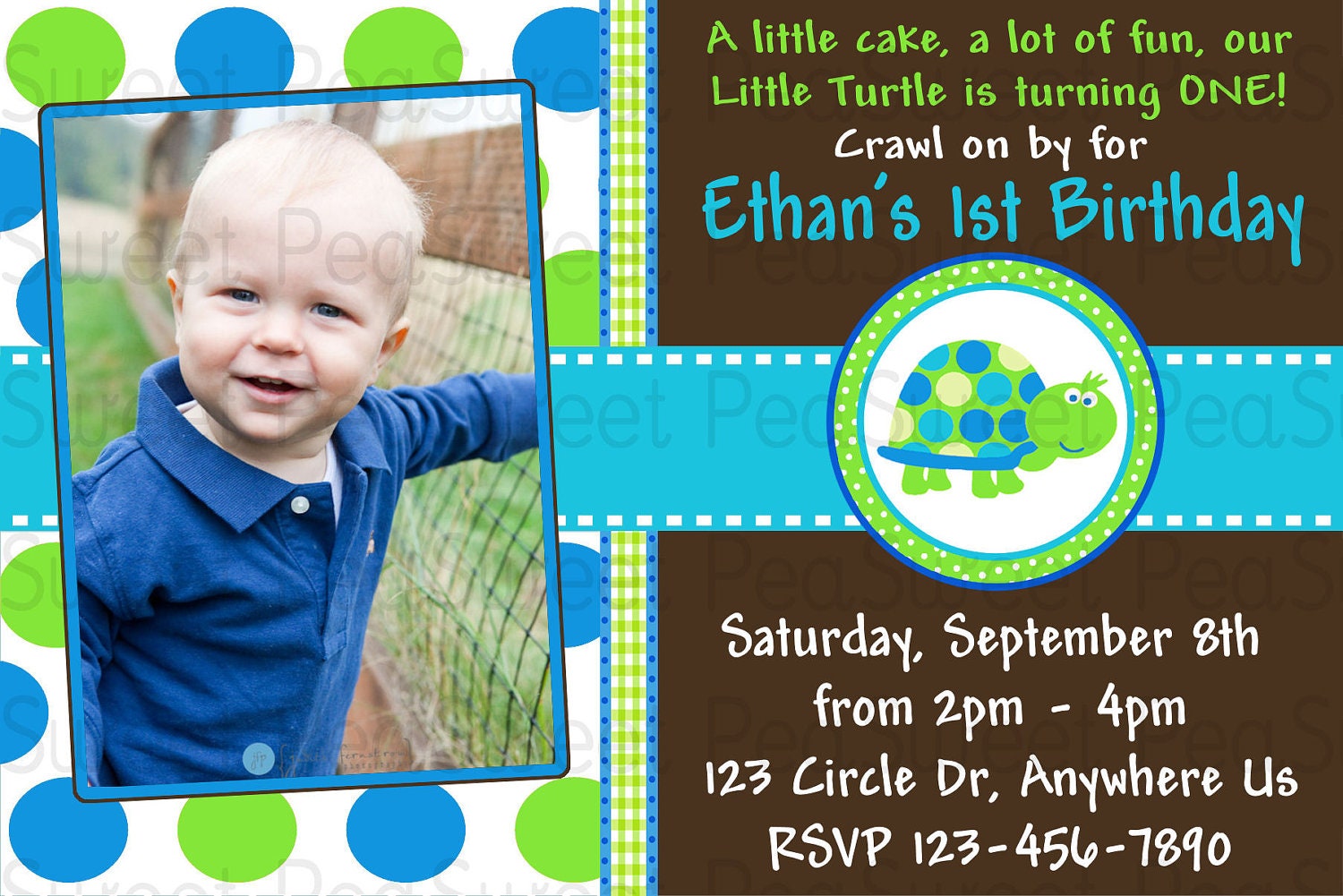 Turtle Birthday Invitation