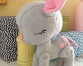 Fawn, felt softie gray and pink deer