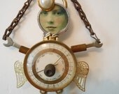 Art Doll Assemblage, Wall Hanging Assemblage, Wall Art, Mixed Media Wall Decor, angel assemblage, angel art, angel painting
