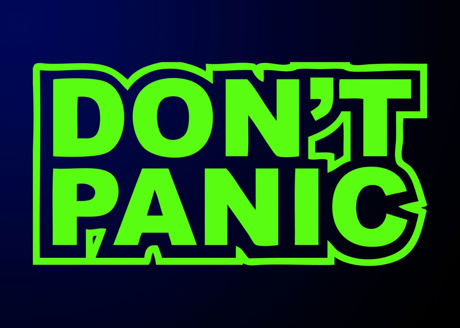 Don’t Panic Sticker Hitchiker’s Guide to the by IMadeThisVinyl