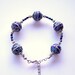 Deep blue cloisonne bracelet, enamel bracelet, royal blue bracelet, old world, antique look