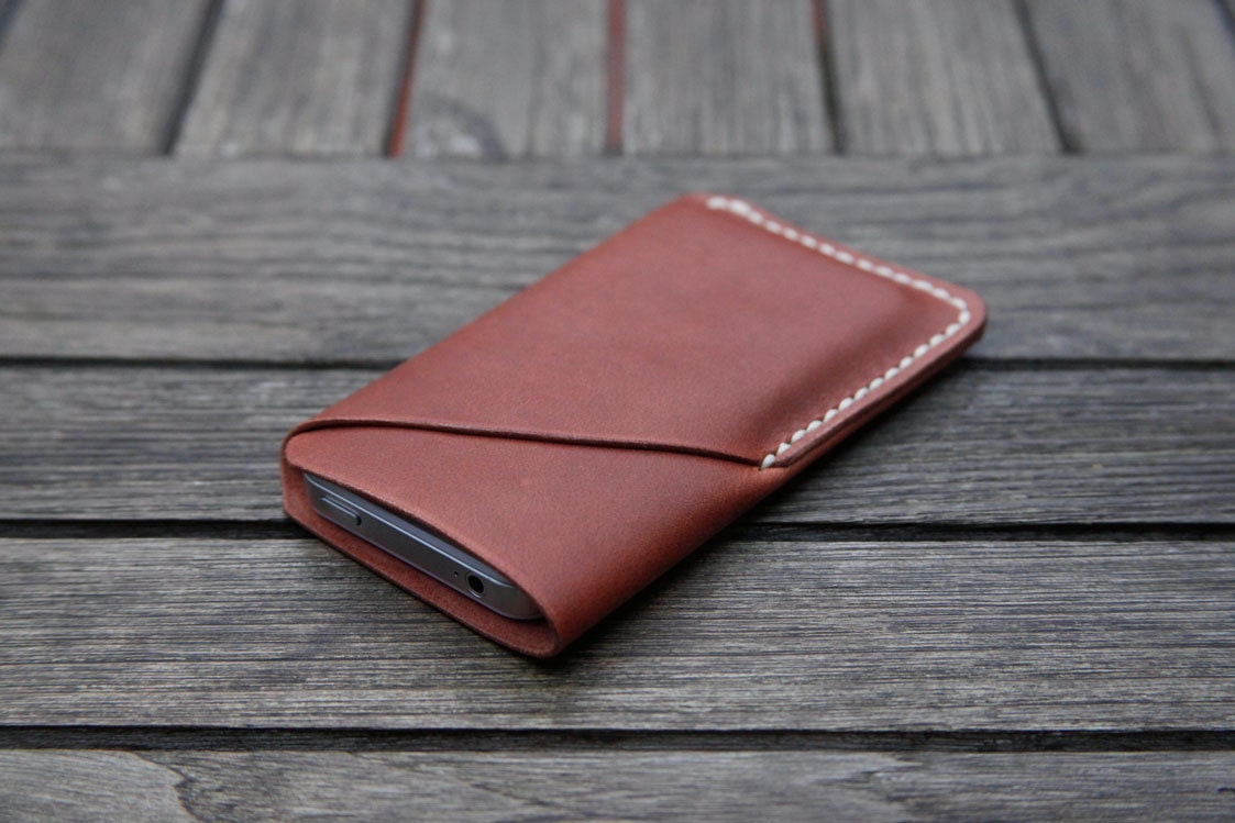 grams28 - iPhone 4 4S Handmade Leather Case iPhone sleeve with card holder iphone 4 wallet (italian leather)