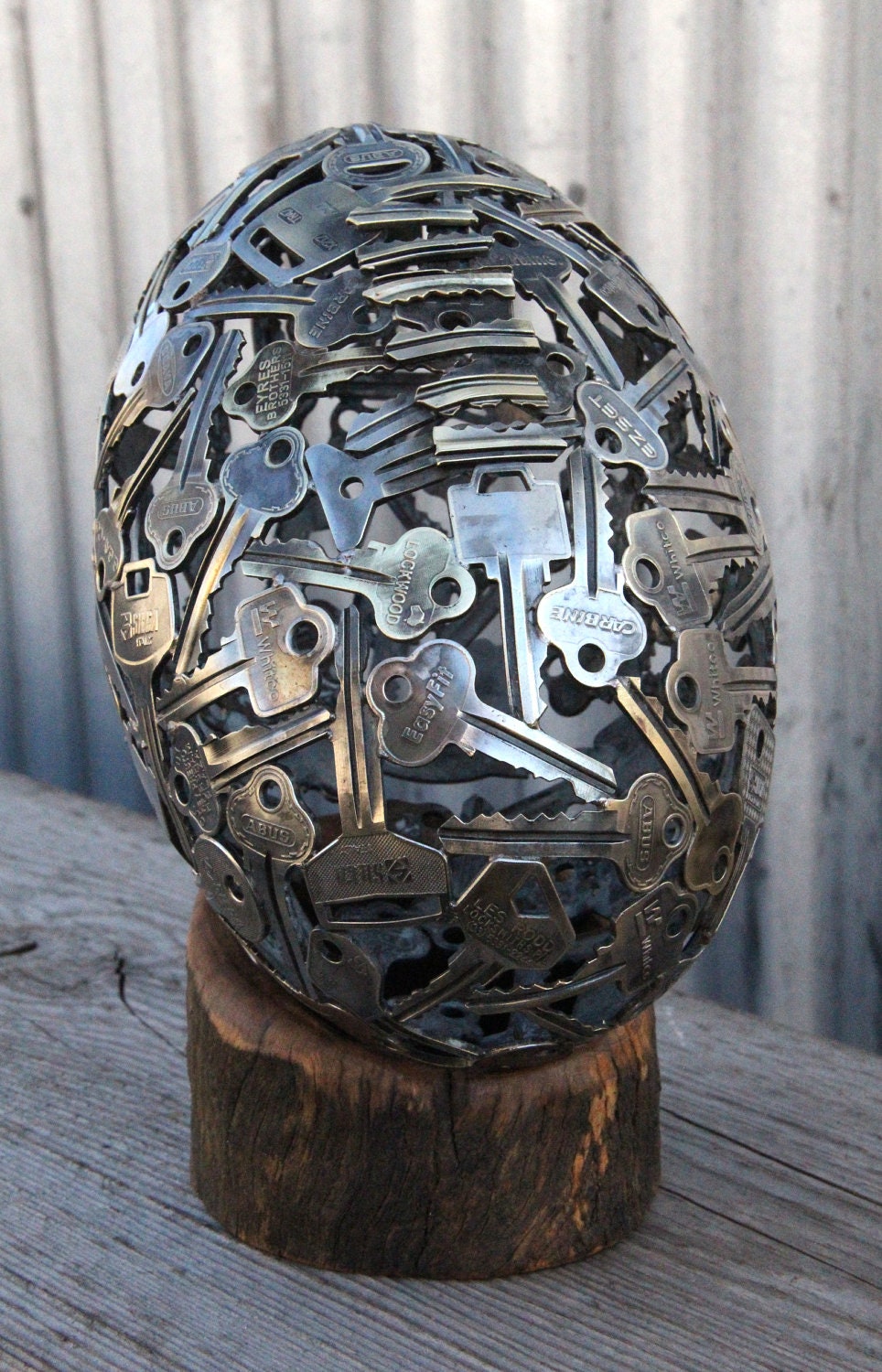 Australian Rules Football Key sculpture, Metal sculpture ornament