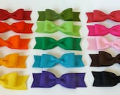 Wool Felt Bow - On Elastic Band, Headband, or Alligator Clip - Your Choice of Color - Extra Large Bow Size