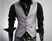 Fashion Classic Stylelish Gentleman Mens Vest Custom made 1011