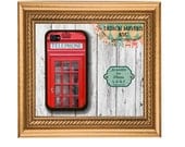 British Phone Booth iPhone Case, Hard Plastic iPhone Case, Fits iPhone 4, iPhone 4s & iPhone 5