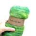 Lime green and teal needle felt wool, felting batts, wool batts, wool for needle felting, 1oz