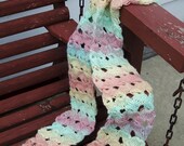 Broomstick Lace Crochet Scarf, XL