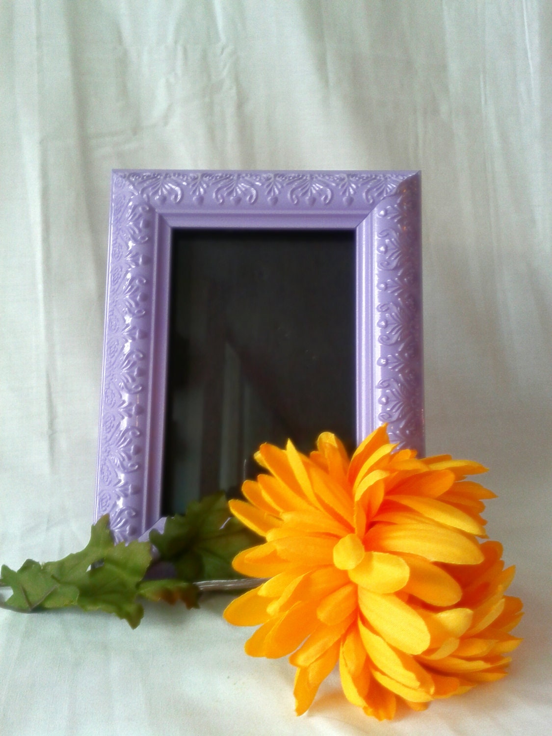 Ornate Purple Painted 4x6 Photo Frame