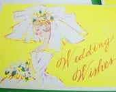 Vintage Wedding Wishes Gift Cards Bride Veil Lot of 6 Cards with Envelopes Unused Blank Inside