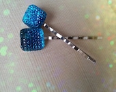 Limited Edition Bobby Pin Sparkle Series - Aqua Blue Sparkle