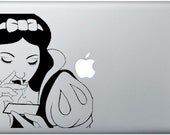 For Macbook Air / Pro Decal Sticker Funny Humor Snow White Cocaine