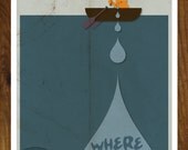 Where did the love go. A3 digital illustration print featuring cute, fun character. Original design, quality print.
