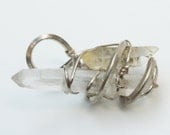 Quartz pendant, quartz talisman, gemstone pendant, wire wrapped quartz, wire wrapped gemstones