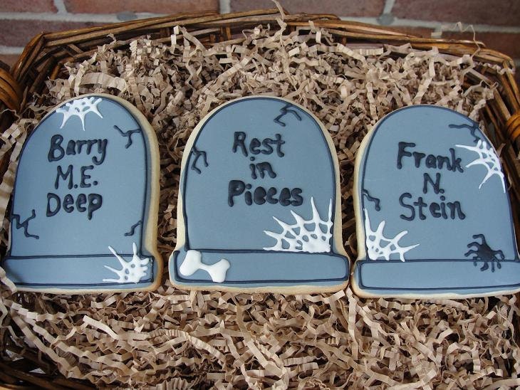 Tombstone Hand Decorated Sugar Cookies - 1/2 dozen