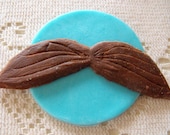 12 Mustache Fondant Cupcake Topper