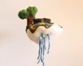 Wishing Well Baby Crib mobile, hanger, Jewelry Pillow, house warming gift, art mobile, collectible, whimsical soft sculpture, home ornament