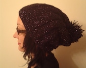 Knitting Pattern PDF Twilight Gothic Slouchy Hat / Beanie