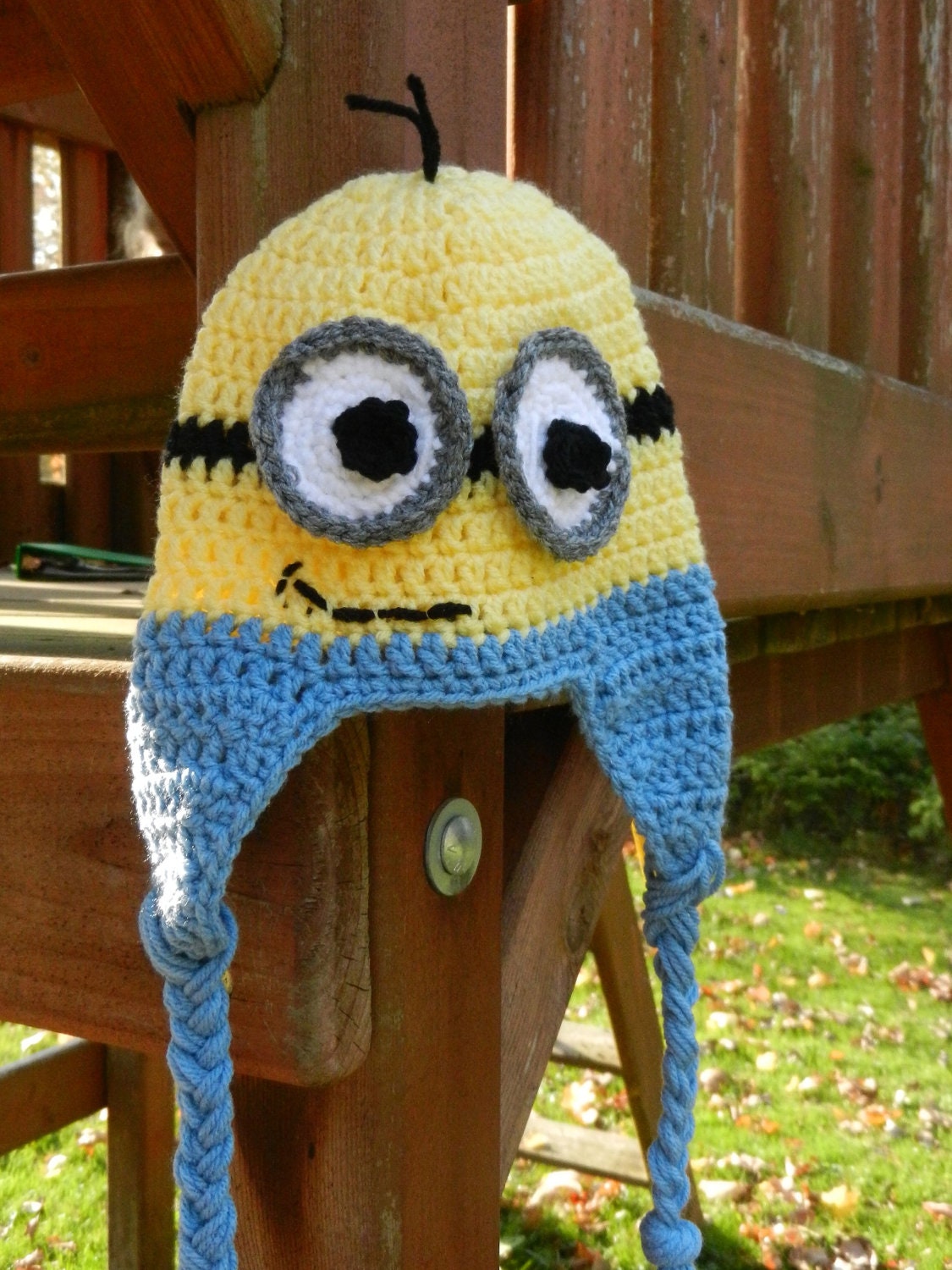 Little Yellow Guy-Minion Inspired Hat--Size Medium Ready to Ship