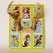 Deer Antler Art. OOAK antler sculpture made with vintage Animal Rummy Cards. Antler Mount.