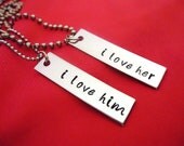 Personalized Necklace - Hand Stamped Stainless Steel SHIPPED in 10-14 Days SHIPPING TIME 3-5 Days