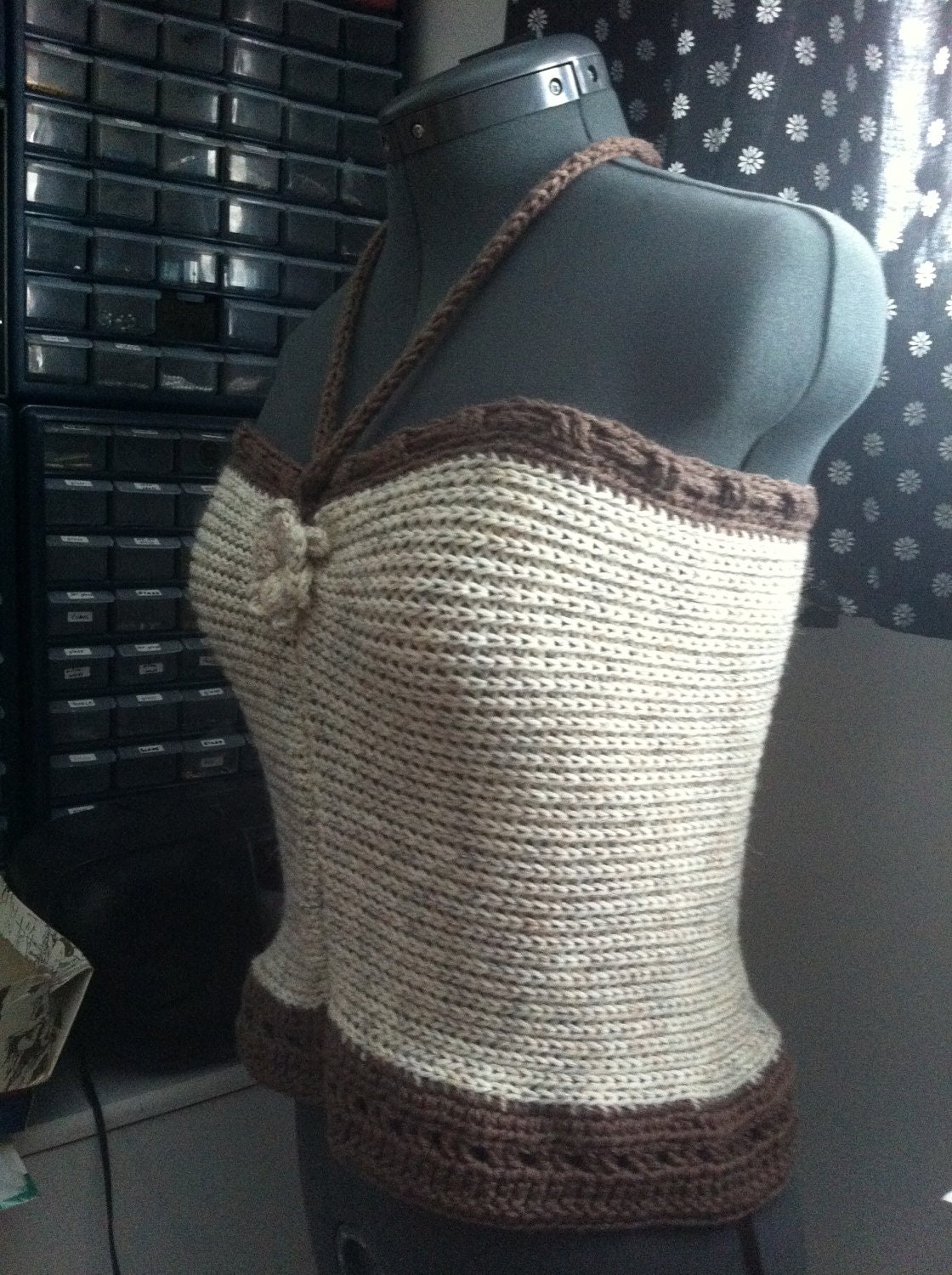 Knit and Crochet Halter Top