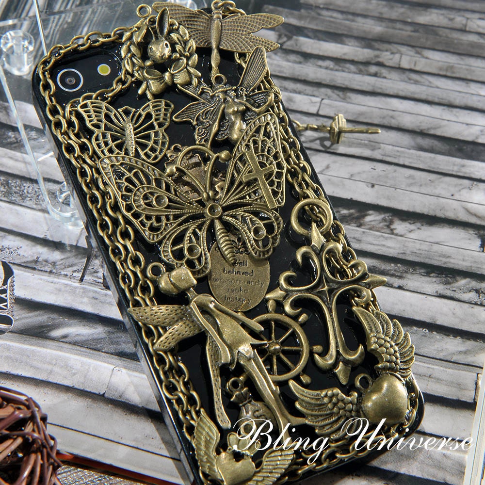 iPhone 5 case - Luxury Hand-Made bronze Case for iPhone 5 - iPhone 5 ancient bronze elements case - Christmas present