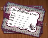 Printable Invitations - FREE thank you card included printable cards DIY baby girl holiday decoration birthday decor party decor (116)