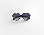 Black heart sunglasses kit, ombre heart shape summer glasses with zircons, summer fashion