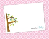 Personalised Owl Thank You Greeting Cards (pack of 10)